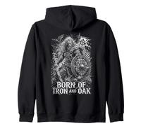 Nacido De Hierro Y Roble Viking Warrior Legend Sudadera con Capucha