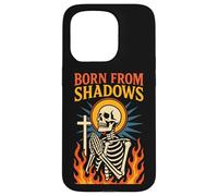 Nacido de Las Sombras, Christian Faith, Gothic Skeleton Christcore Carcasa para iPhone 15 Pro