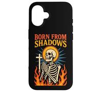Nacido de Las Sombras, Christian Faith, Gothic Skeleton Christcore Carcasa para iPhone 16