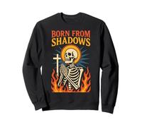 Nacido de Las Sombras, Christian Faith, Gothic Skeleton Christcore Sudadera