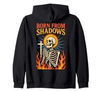 Nacido de Las Sombras, Christian Faith, Gothic Skeleton Christcore Sudadera con Capucha