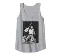 Nacido en Estados Unidos Bruce Springsteen Tour Wembley 1985 Camiseta sin Mangas, Mujer, Gris Jaspeado, M