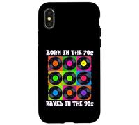 Nacido en los años 70 Raved en los 90 | House Music Vintage 90s Carcasa para iPhone X/XS