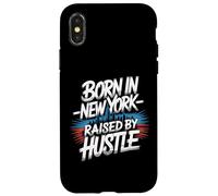 Nacido en Nueva York Nueva York Hustle Motivación Big City NYC Carcasa para iPhone X/XS