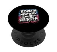 Nacido en Nueva York Nueva York Hustle Motivación Big City NYC PopSockets PopGrip Adhesivo