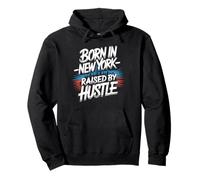 Nacido en Nueva York Nueva York Hustle Motivación Big City NYC Sudadera con Capucha