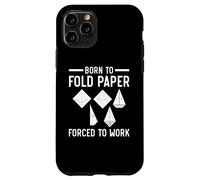 Nacido para Doblar Papel Obligado a Trabajar Papel Origami Arte japonés Carcasa para iPhone 11 Pro