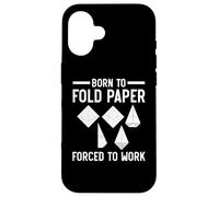 Nacido para Doblar Papel Obligado a Trabajar Papel Origami Arte japonés Carcasa para iPhone 16