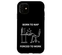 Nacido para dormir, divertida trabajadora de oficina linda obligada a trabajar Carcasa para iPhone 11