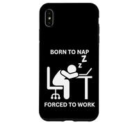 Nacido para dormir, divertida trabajadora de oficina linda obligada a trabajar Carcasa para iPhone XS Max