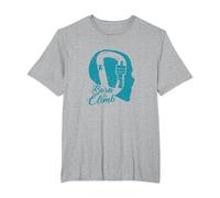 Nacido para Escalar | Escalada en Roca | Escalador de mosquetón Camiseta, Hombre Tallas Grandes, Gris Jaspeado, 5X Alto