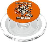 Nacido para Explorar el Astronauta Gato Lunar PopSockets PopGrip para MagSafe