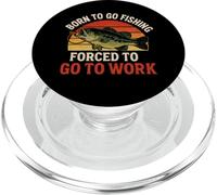 Nacido para IR de Pesca Forzado a IR a Trabajar - Pescadores Divertidos PopSockets PopGrip para MagSafe