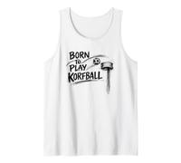 Nacido para Jugar Korfball Regalo Divertido del Equipo de Camiseta sin Mangas