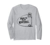 Nacido para Jugar Korfball Regalo Divertido del Equipo de Manga Larga
