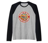 Nacido para Leer Condenado a los cómics Amante de los Libros Divertidos Camiseta Manga Raglan