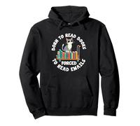 Nacido para leer libros obligados a leer correos electrónicos Amante de libros Bookworm Sudadera con Capucha