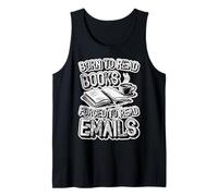 Nacido para Leer Libros Obligados a Leer Correos electrónicos | Funny Book Lover Camiseta sin Mangas