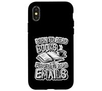 Nacido para Leer Libros Obligados a Leer Correos electrónicos | Funny Book Lover Carcasa para iPhone X/XS