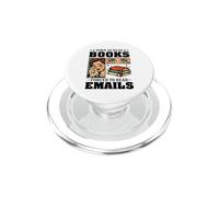 Nacido para Leer Libros Obligados a Leer Correos electrónicos Humor Divertido de Oficina PopSockets PopGrip para MagSafe
