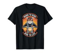 Nacido para moteros, gato, Ride to Live, divertido Camiseta