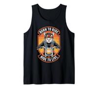 Nacido para moteros, gato, Ride to Live, divertido Camiseta sin Mangas