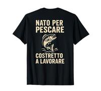 Nacido para Pescar a Costretto y Trabajar en un diseño Divertido Camiseta