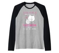 Nacido para quedarse en casa, Obligado a Trabajar Mamá Gata Camiseta Manga Raglan