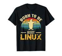 Nacido para ser raíz con Linux a la Fuerza Camiseta gráfica económica