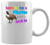Nacido Para Ser Un Ganso Tonto Taza Blanca De Cerámica Hogar De Oficina De La Taza Del Agua Té Café