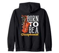 Nacido para ser un saxofonista músico saxofonista Saxofón Sudadera con Capucha