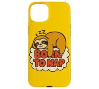 Nacido para siesta diseño de perezoso Lazy Day Mood Animal Carcasa para iPhone 15 Plus