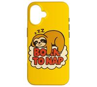 Nacido para siesta diseño de perezoso Lazy Day Mood Animal Carcasa para iPhone 16