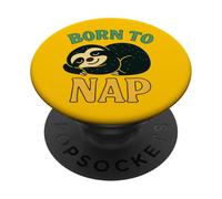 Nacido para siesta diseño de perezoso Lazy Day Mood Animal PopSockets PopGrip Adhesivo