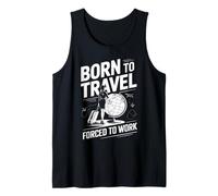 Nacido para Viajar Forzadas A Trabajar Chicas Viaje 2025 Vacaciones Camiseta sin Mangas