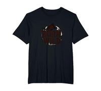 Nacido Salvaje: Silueta de Lobo Naturaleza Amante Aventura Camiseta, Hombre Tallas Grandes, Negro, 6X Alto