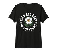 Nacido y Criado en Yorkshire, White Rose County Camiseta Premium