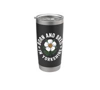 Nacido y criado en Yorkshire, White Rose County Vaso térmico de acero inoxidable de doble pared