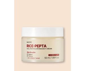 Nacific Crema facial con colágeno y péptidos Rice Pepta Collagen Glow Bouncy Cream - 50 ml
