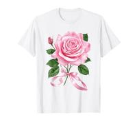 Nacimiento Junio Flor Rosa Rosa Acuarela Floración Camiseta