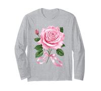 Nacimiento Junio Flor Rosa Rosa Acuarela Floración Manga Larga