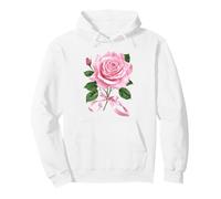 Nacimiento Junio Flor Rosa Rosa Acuarela Floración Sudadera con Capucha