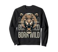 Nació la Cabeza de Leopardo Salvaje. Animal Feroz para los Sudadera