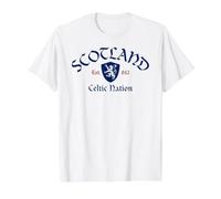 Nación Celta de Escocia Establecida 843 Camiseta gráfica económica, Hombre, Blanco, M