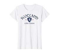 Nación Celta de Escocia Establecida 843 Camiseta gráfica económica, Mujer, Blanco, XS