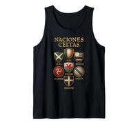 Naciones Celtas Escudo Banderas Mitología Tribal Galicia Camiseta sin Mangas