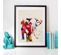 Nacnic Con Elephant Poster disegno acquerello. Mescolare con i fogli di stile acquerello per la decorazione d'interni. formato A4