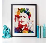 Nacnic Con Frida Kahlo poster disegno acquerello. Mescolare con i fogli di stile acquerello per la decorazione d'interni. formato A4