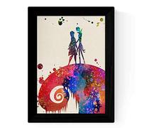 Nacnic Lama del celebre film The Nightmare Before colore formato stile scoppio di Natale poster A3. 250 gr di carta di alta qualità. senza telaio