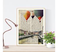 Nacnic Lámina Ciudad de Bilbao. Estilo Vintage. Ilustración con la Historia DE Bilbao. Poster tamaño A4 Impreso en Papel